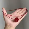 El Color Vintage es un Poema Fluido. Collar de Cadena para Clavícula con Cuentas de Flores de Colores