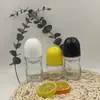 Nuevo Spot Botella de Bola Rodante Plana de 50 ml Vidrio Transparente Aceite Esencial Desodorante Roll-on Botella de Vidrio