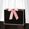 Bolsas de Papel con Moño de Regalo en Stock para Comercio Exterior y Compras Transfronterizas, Personalizables con Impresión de Logo, Envío Gratis