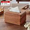 Caja de Pañuelos de Nogal Negro Sala de Estar Comedor Mesa Mesa de Centro Caja de Papel Caja de Pañuelos de Madera Maciza Caja de Papel Caja de Servilletas