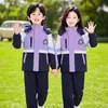Uniformes de jardín de infantes para estudiantes de primaria en otoño e invierno, uniformes escolares desmontables, chaquetas, trajes de tres piezas, ropa deportiva, uniformes de clase para niños y niñas