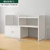 Prateleira de Armazenamento para Mesa, Estante de Mesa, Armazenamento para Mesa de Estudante em Casa, Armário de Canto Multicamadas, Suporte para Estação de Trabalho de Escritório