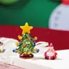 Árvore de Natal Esmaltada Zibo Mini Enfeites de Vidro Micro Paisagem Decoração de Mesa Acessórios de Carro Pequenos Presentes de Natal