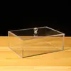 Tapa de caja de almacenamiento acrílica caja de regalo caja de almacenamiento transparente caja de exhibición acrílica