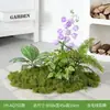 Hy-Aq7Pequenas Plantas Verdes Artificiais para Paisagismo, Flores e Plantas Falsas para Paisagem, Cenário de Jardim de Musgo, Cenário de Vitrine de Restaurante