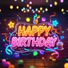 Amazon Transfronterizo Tela de Fondo de Cumpleaños Pareja Decoración de Fiesta Bandera de Dibujos Animados Arreglo de Celebración de Cumpleaños para Niños Tela Colgante de Pancarta