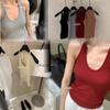 Fenna Fu [com Bojo] Camisola Sexy de Gola Feminina Confortável Cobertura Confortável Para Amamentação Fio de Algodão Top Feminino
