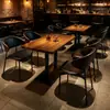 Estilo retro bar pub speakeasy restaurante western casa de té cabina café barbacoa tienda recepción sala de estar mesa y silla conjunto