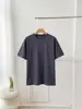Camiseta de algodão de manga curta 230g ~ verão cor clara solta gola redonda Coringa ~ masculino e feminino com jaqueta de algodão de meia manga
