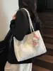 Bolsa Tote Grande Capacidade para Mulheres, Novo Estilo Verão 2026, Listras Color-Blocking, Versátil, Toque de Luxo, Bolsa de Ombro Tendência