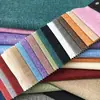 101 Colores 1200D Lino de Imitación Poliéster Catiónico Tela para Sofá Poliéster Lino Tela para Cojín Almohada Lino de Imitación Color Liso
