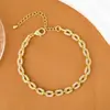 Distrito Lu Joias AliExpress Novo Pulseira Banhada a Cobre Personalizada Retrô Diamante Geométrico Romana Pulseira Pulseira