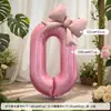 Sesión de Fotos de Cumpleaños para Niña Globo con Número de Lazo Rosa Accesorios Infantiles Decoración de Fiesta Decoración de Escenario Sesión de Fotos