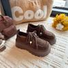 Mocasines para Mujer 2025 Otoño Nuevos de Gama Alta con Perlas y Cordones Planos Todo Incluido para Personas Bajas Zapatos de Plataforma Zapatos Birkenstock