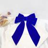 Pinza para el cabello con lazo azul Klein para mujer, Tocado de alta gama, Nueva tela, Pinza para flequillo, Elegante pinza de pico de pato azul