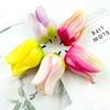 Cabeza de flor de tulipán de estilo europeo, corona hecha a mano, tocado, accesorios para decoración de fotografía del hogar, flores falsas, pequeños adornos