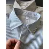 Camisa de manga larga de rayas verticales en blanco y negro para hombre, camiseta base estilo retro americano, cárdigan elegante para pareja, chaqueta casual