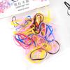 Novos Acessórios de Cabelo Boutique Meninas Elásticos Coloridos Laços de Cabelo Infantis Elásticos de Cabelo Descartáveis Cordas de Cabelo Pretas Atacado