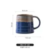 Caneca Cerâmica Chinoiserie Nova Personalizada Transfronteiriça com Xícara de Café Torneada em Forno Xícara Escandinava Retrô Exquisita