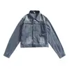 Chaqueta de mezclilla vintage lavada transfronteriza para hombre, nuevo abrigo holgado de primavera y otoño, top de moda de estilo coreano, nicho, con cuello de solapa