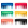 Peines de Plástico de Dientes Anchos Antiestáticos Cepillo Masajeador para el Cabello Accesorios de Peluquería Coloridos para Salón Estilismo Viajes