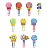 [lolly] Caricatura Anime Nuevo Marcapáginas de PVC Clip de Papel Colorido Papelería Creativa para Estudiantes Periférico Transfronterizo