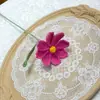 Flor Gesang Ramo Tejido Hecho a Mano Crochet Flores Artificiales Hilo Escritorio de Oficina Decoración del Hogar Flores Tejidas Venta al por Mayor Tallo Único