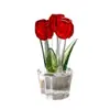 Regalo Creativo para el Día de la Madre Novia Tulipán de Cristal Decoración del Hogar Adorno de Escritorio Sala de Estar