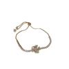 Pulsera de Circonio Flor Diamante Completo Simple Exquisita Lujo Ligero Pulsera Elegante para Mujer Nueva Retro Pulsera de Alta Gama al Por Mayor