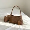 Bolso de axila tejido a mano de estilo coreano, de nicho, para mujer, bolso tote casual de moda, bolso de hombro de gran capacidad para mujer
