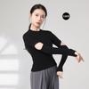 Liquidación ~ Traje de Práctica de Danza Moderna Ropa de Baile para Mujer Top de Dedos de Manga Larga con Agujero Traje de Entrenamiento de Danza Clásica