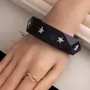 Pulsera de Madera Geométrica Remachada Retro Europea y Americana Nicho de Moda Genial Exagerada Accesorios de Pulsera Exportación Joyería a Mano Joyería Transfronteriza