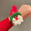 Decoração de Natal Presente Anel de Pressão Infantil Boneca de Pelúcia Pulseira Régua Vestir para o Jardim de Infância Presente de Feriado Acessórios de Cabelo