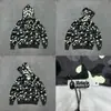 Sudadera con cremallera y camuflaje de tiburón Bape de moda para hombre y mujer, estilo pareja, cárdigan chaqueta con capucha holgado de forro polar puro de moda para hombre