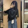 Camiseta Retrô Estilo Americano Amor Manga Curta Feminina Verão Solta Moda Ins Marca Design Sense Nicho Oversize Meia Manga Top