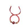 Pulseira de Cinábrio para Mulheres, Fio Vermelho Trançado com Moedas dos Cinco Imperadores, Proteção do Ano do Zodíaco, Areia Dourada Roxa de Alto Teor