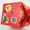 Caja de Manzana al por Mayor Caja de Fruta Navideña Caja de Regalo Estilo Lazo Plegable para Amigos Empaque Navideño Caja de Regalo de Manzana