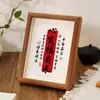 Pinturas Decorativas de Paz y Alegría, Adornos para el Recibidor, Sala de Estar, Mueble de TV, Marco de Fotos, Pintura Colgante de Caligrafía, Decoración de Ambiente