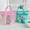 Bolsa de Tocador Portátil Malla Gran Capacidad Ojos Grandes Bolsa de Playa Bolsa de Natación Estilo Ins Bolsa de Malla Linda Venta al por Mayor
