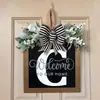 Decoración Personalizada para Puerta Principal Transfronteriza de 26 Letras, Cartel para Puerta, Arreglo de Accesorios, Artesanías de Madera, Adornos Colgantes