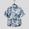 Conjunto de Camisa e Shorts com Estampa de Flores Tailandesas Masculino Havaiano Praia Manga Curta Roupa de Casal 2025 Nova Jaqueta de Verão