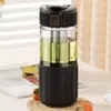 Taza de Vidrio de Alto Borosilicato con Separador de Té y Agua, Resistente a Altas Temperaturas, Gran Capacidad, Anti-Quemaduras, Taza Portátil para Preparar Té, Taza de Regalo de Alta Estética
