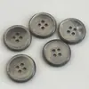 Botones de Concha Natural en Stock, Botones de Concha Natural de Nácar Negro de Cuatro Ojales con Forma de Cuenco, Botones de Traje de Alta Gama