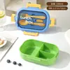 Caixa de Almoço Térmica de Aço Inoxidável 304, Selada e Conserva Fresco, Caixa Bento Compartimentada para Refeição Leve, Portátil para Estudantes, Caixa de Almoço para Micro-ondas