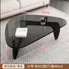Mesa de centro de cristal, sala de estar, apartamento pequeño, moderno, minimalista, lujo ligero, mesa pequeña, creativa, mesa de centro de moda