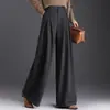 Moda Otoño/Invierno 2026 Nuevos Pantalones de Pierna Ancha Versátiles para Mujer Cintura Alta Adelgazantes Sueltos Caída Simple para el Trabajo Casual de Moda