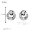 Pendientes Lvgong Europeos y Americanos Ins Geométricos Distintivos Círculo aleación lisa pendientes nicho alta gama simples pendientes estilo frío