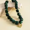 Collar de cuentas geométricas degradado colorido transfronterizo europeo y americano, cadena para la clavícula estilo resort de playa, joyería de lujo ligero de alta gama al por mayor