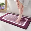 Alfombra de Piso de Color Sólido de Cachemira Imitación de Alta Venta, Felpudo Absorbente de Agua y Secado Rápido para Inodoro y Baño, Alfombra Antideslizante para Baño del Hogar