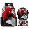 Mochila escolar periférica de Spider-Man para niños y estudiantes de entrega rápida transfronteriza, mochila de hombro, juego de tres piezas